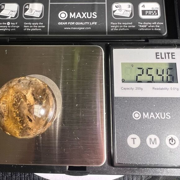 Smoky Quartz Crystal Sphere Marble (#12) IMPERFECT - Picture 11 of 11